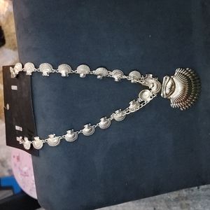 Golden Seashell Long Necklace